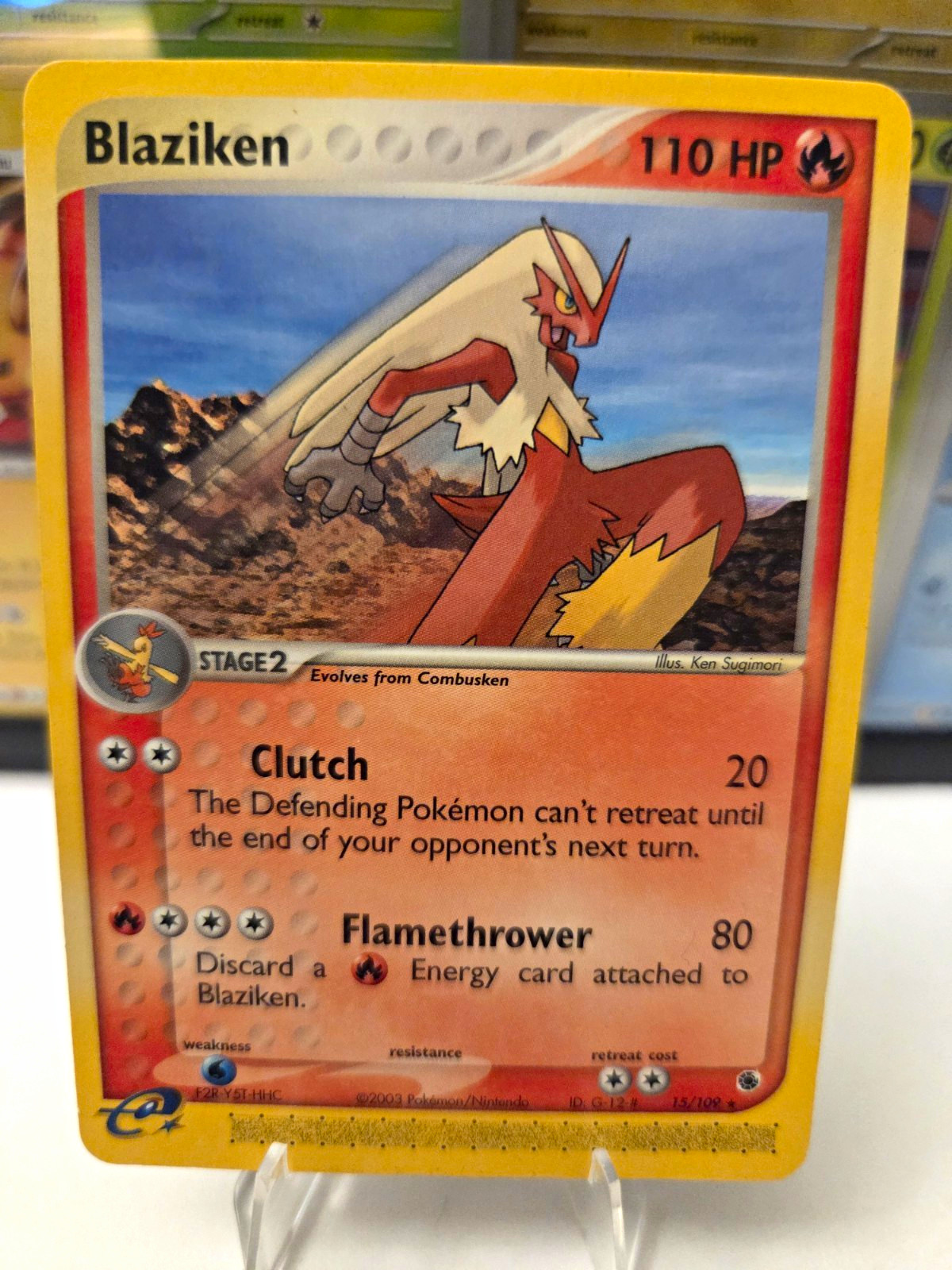  Blaziken 15/109 EX Ruby & Sapphire Holo Rare English 2003
