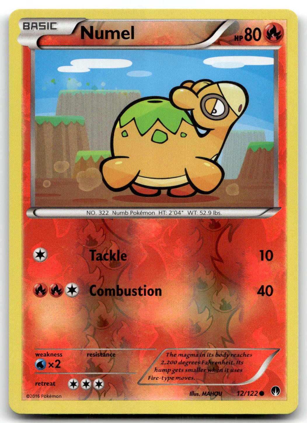 Numel 12/122 XY - BREAKpoint Common Reverse Holo Pokemon TCG NM