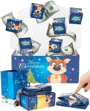 ASSRECT Exploding Gift Box - Christmas Surprise Box Pop Up with 12 Money Holders