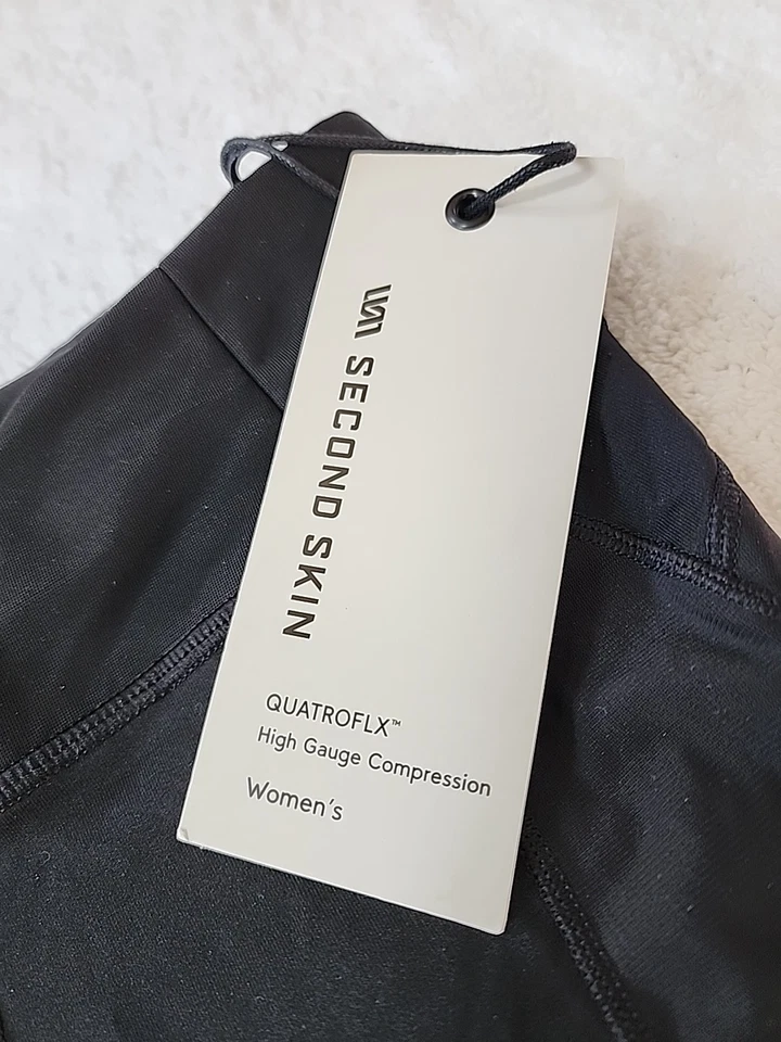 Second Skin Women's Black Capri Compression Leggings Size XS New - Image 3 of 4