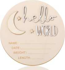 Lusofie Wooden Welcome Sign for Hospital  New Baby Announcement Decor XL