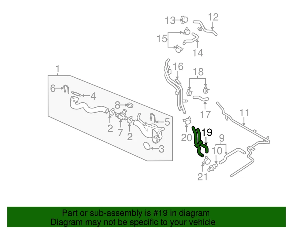 Manguera de refrigerante de motor original Volkswagen 3C0-122-063-M Foto 2 de 3