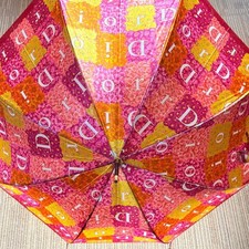 Christian Dior Vintage Umbrella Logo Pattern Weatherproof Ready for Rain