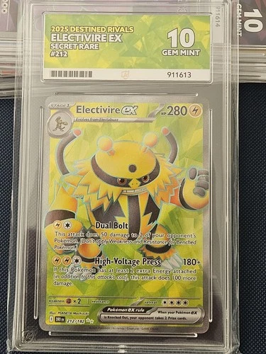 Pokémon TCG Electivire Card 212/182 Destined Rivals Series ACE 10 Gem Mint