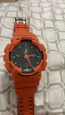 Casio G-SHOCK Orange Analog/Digital Quartz Resin Watch 200m Alarm Chronograph