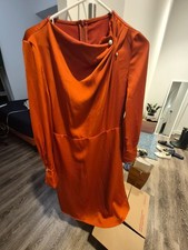 orange dress kneelength long sleeve work dress