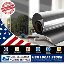 One-Way Mirror Window Film Privacy Tint Sun UV Reflective Heat Control Room Home