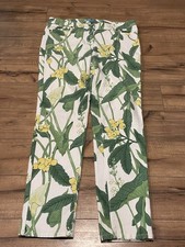 J. McLaughlin Beautiful Floral Leaf Print Pants Size 12 EUC