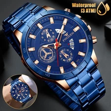 Waterproof Men Watch Stainless Steel Quartz Classic Luminous Business Wristwatch