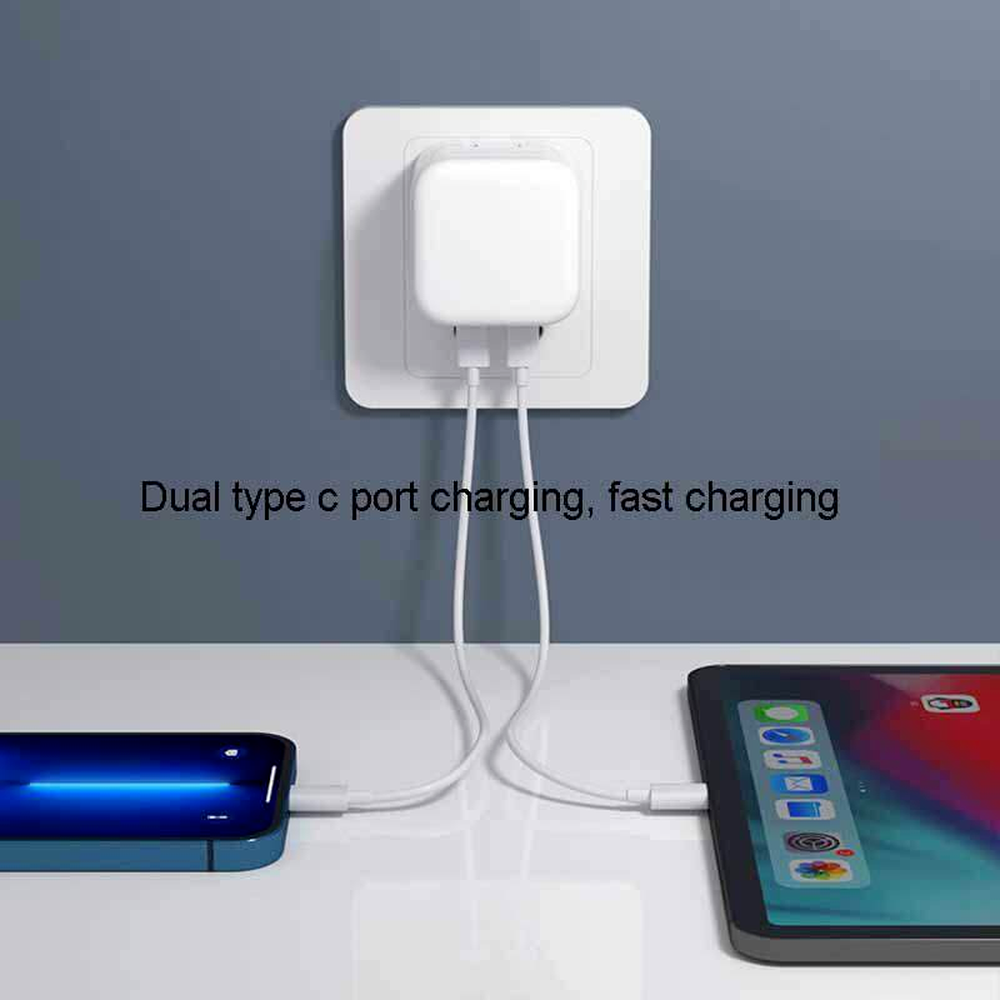 35W Dual USB-C Ladegerät Für IPhone, IPad, Samsung – Schnelles Laden, Kompakt, Mit GaN-Chip Für Sicherheit