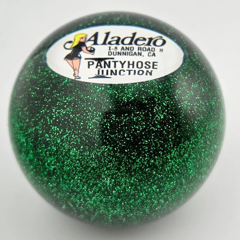 Perilla de cambio de semi camión Aladero bola de cambio estilo carretera vintage brillo verde Foto 4 de 4