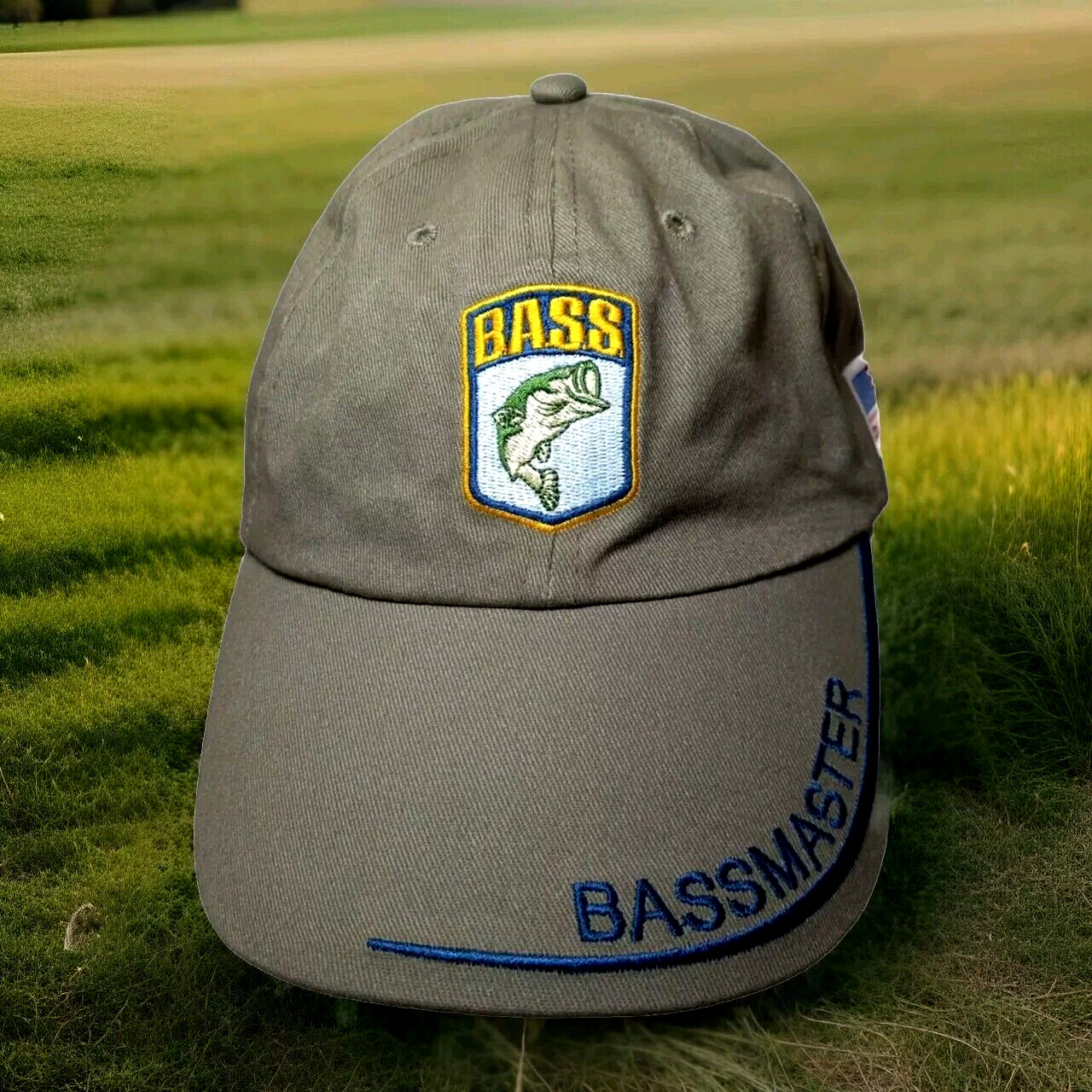 Bassmaster Baseball Cap Hat Gray Adjustable Ameri… - image 1
