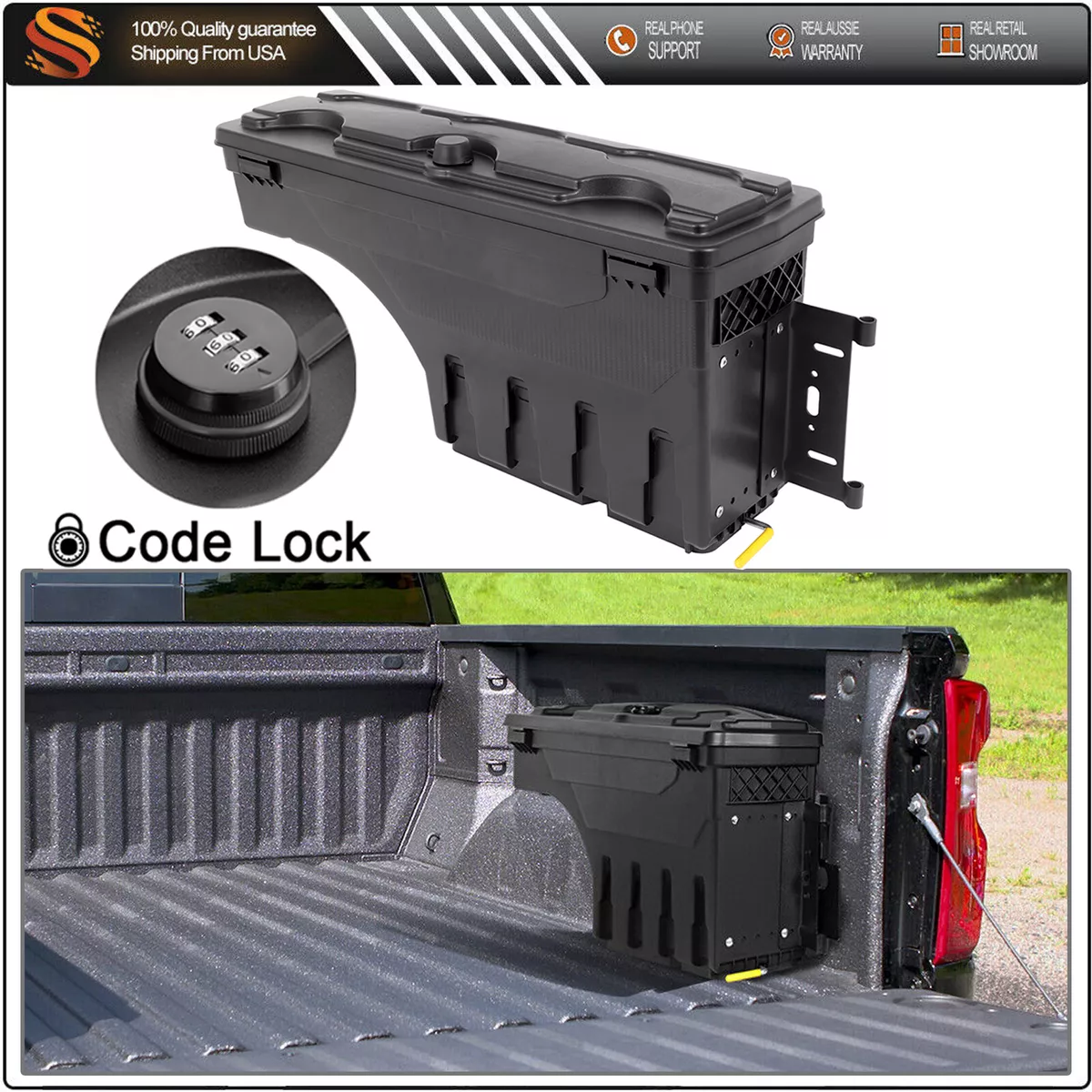 Truck Bed Storage Tool Box For 99 16 Ford F250 F350 F450 Super Duty Code Lock R