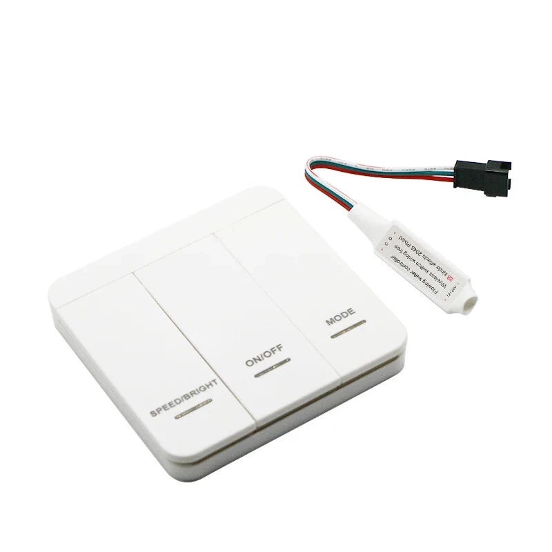 Controlador LED de 3 teclas para WS2811 WS2812B 5050 blanco WW NW agua corriente que fluye Foto 2 de 4