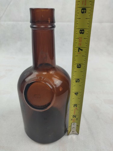 Rare Antique Amber Squat Whiskey Bottle Federal Law Forbids Sale or Re-use of th - Picture 4 of 4