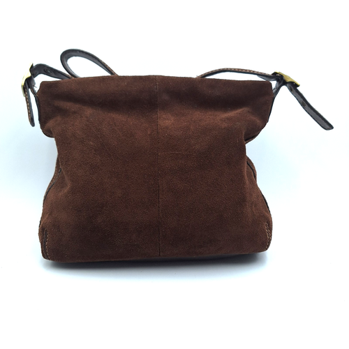Relativity Vintage Brown Suede Bag Slouchy Handbag Purse Y2K Tassle Boho - Picture 4 of 13