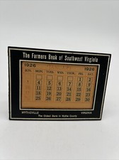 Vintage 1926 Paper Calandar Farmers Bank of Southwest Virginia