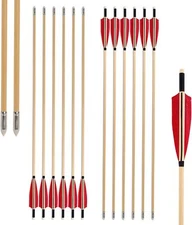 30"/32" Handmade Turkey Feather Carbon Arrows Spine 500 For Recurve Bow Longbow