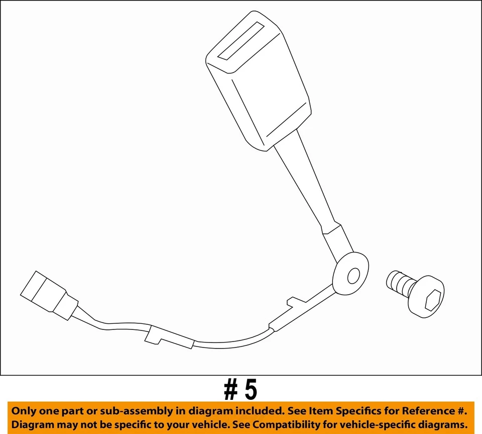 Used Front Left Seat Belt Front fits: 2017 Ford Mustang bucket driver buckle Fro — 第 4/4 张图片