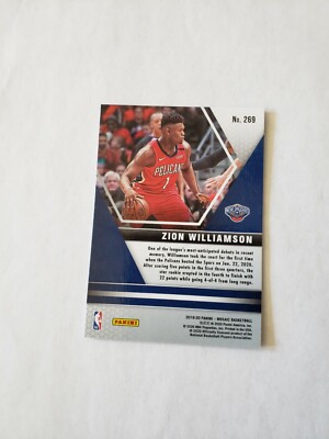 2019-20 Panini Mosaic - NBA Debut Zion Williamson #269 (RC) for
