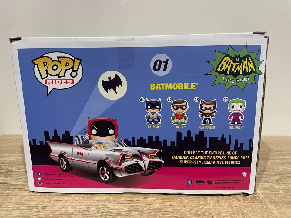SCE FUNKO BATMAN 1966 2016 PROGRAMA DE TELEVISIÓN BATMOBILE POP RIDES #01. Foto 2 de 4