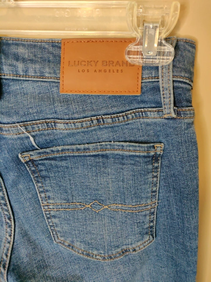 Lucky Brand Mujer 2R - 25"W x 31"I Denim Jeans Cremallera Desgastado Dulce Bootcut Foto 4 de 4