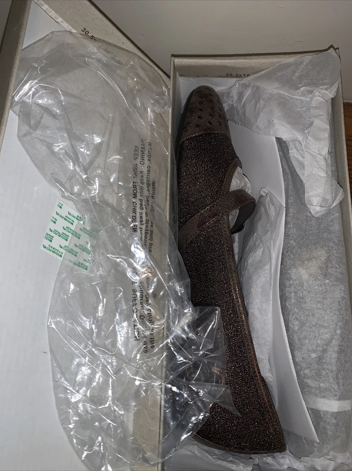 NICOLE Ballet Planos Puntera Perforada Mary Jane NUEVO en CAJA Gin Marrón Talla 10 ❤️tb Foto 4 de 4