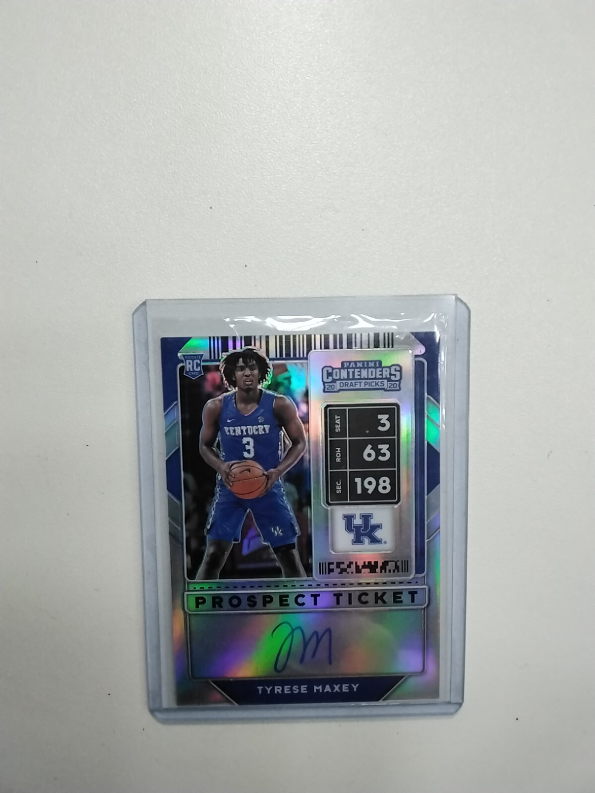 2020 Contenders Prospect Ticket Tyrese Maxey Kentucky RC AUTO Refractor