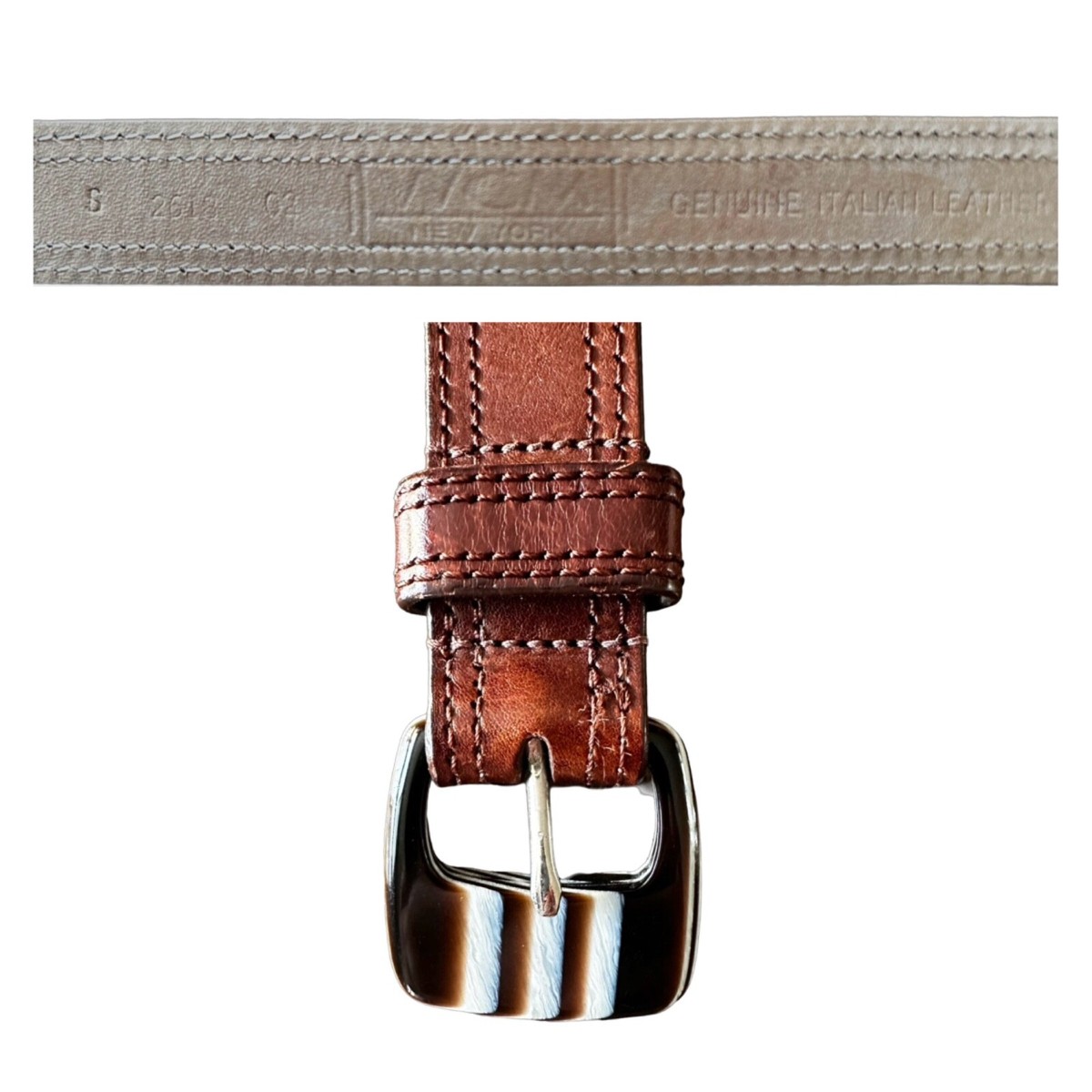 Vintage WCM New York Brown Leather Women’s Belt Size S NWOT WCM New York Women main image 4
