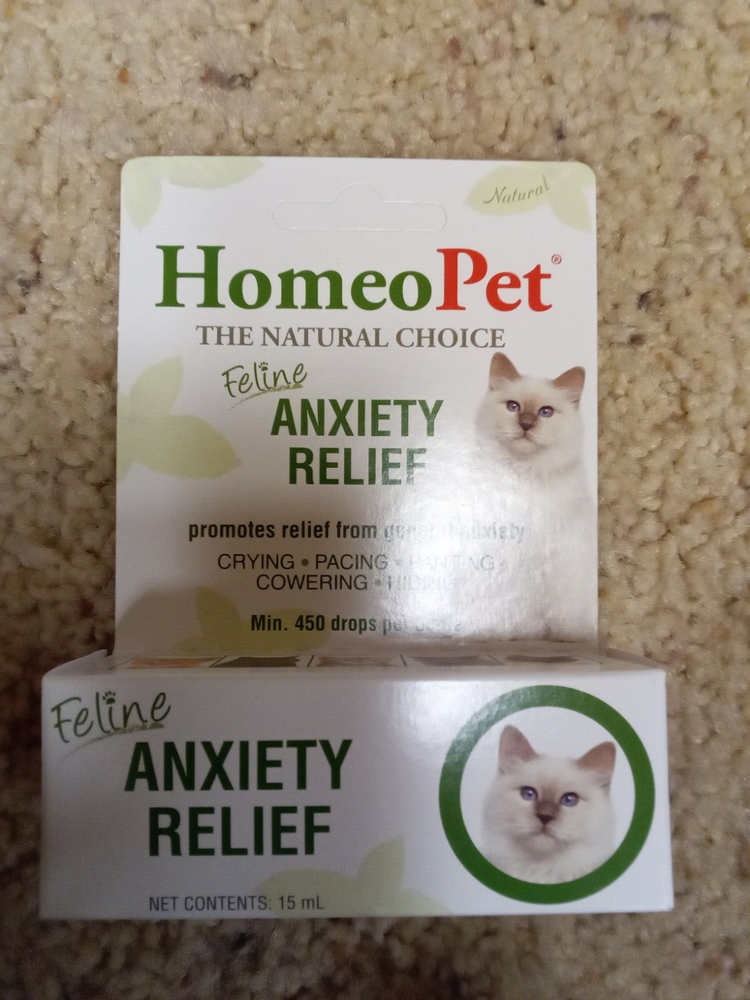 HomeoPet Anxiety Relief for Cats 15 mL Natural Stress Support  