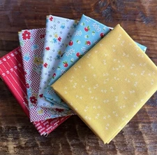 5 Fat Quarter Bundle Riley Blake "Farm Girl Vintage" Lori Holt Quilt Cotton