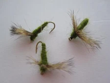 1 DZ D17-1 BLUE WING OLIVE (STYLES & SIZES AVAILABLE), DRY FLIES