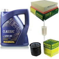 MANN-FILTER Inspektionspaket 5L Mannol Classic 10W-40 FüR Vw Polo Coupe 1.3 Cat