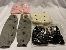 Girl  s Leg Warmer / Boot Cover with Lace Trim, New, Lot Of 4