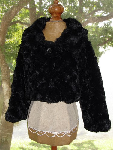 New "Koala Baby" Black Girl Shrug Jacket Coat Outwear Dress Up in size 9 Months - Picture 2 of 6