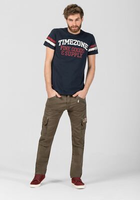 Timezone Herren Cargo Hose Roger TZ 4078 sludge green Jeans NEW