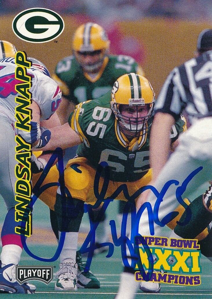 Lindsay Knapp Auto 1996 Packers Signed Super Bowl SB XXXI 1997