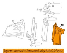 GM OEM 16-23 Camaro Cooling Radiator Components-Rear Duct 84027001