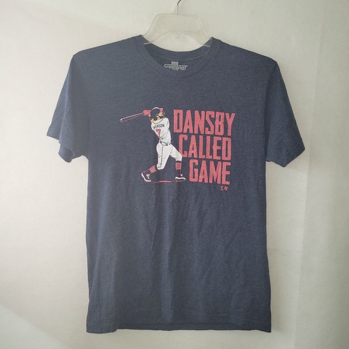 Breaking T Shirt Mens M Blue Dansby Called Game Baseball Graphic Tee