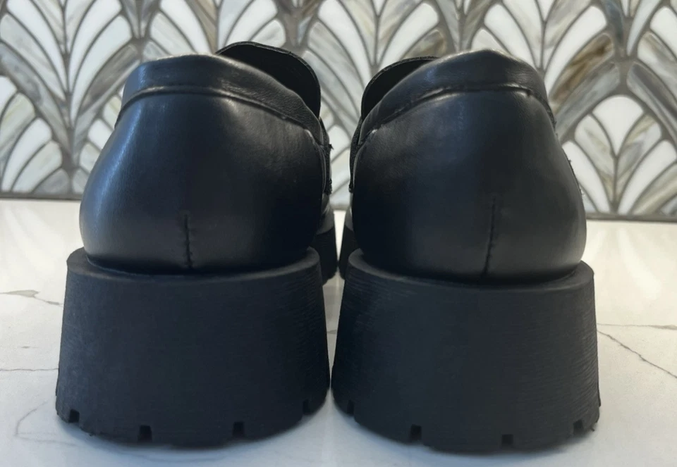 Chunky Rouge Helium Black Lug Sole Loafers 1990s Y2K Size 7 - Image 3 of 4