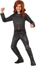 Black Widow Deluxe Child Girls Costume Jumpsuit Halloween Fancy Dress Rubies