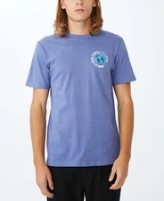 Cotton On Men's T-Bar Art Short Sleeve T-Shirt, Blue Flint, XXL