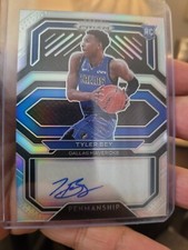 2020-21 Panini Prizm Penmanship Silver Tyler Bey Auto RC Rookie #RP-TBY 