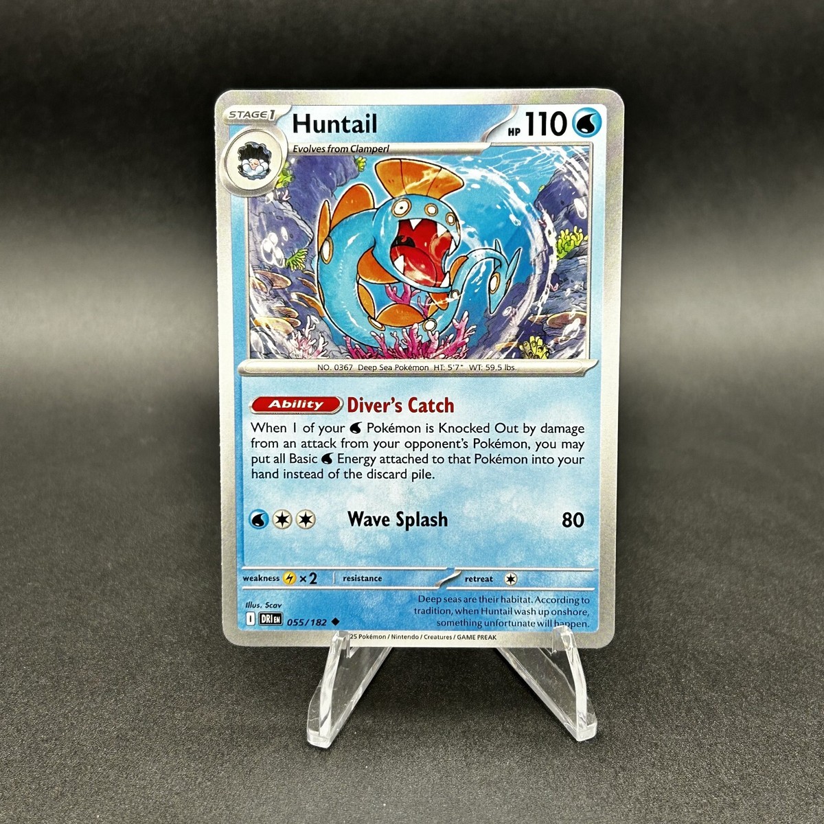 huntail pokemon card Huntail 055/182 Reverse Holo Pokemon Card