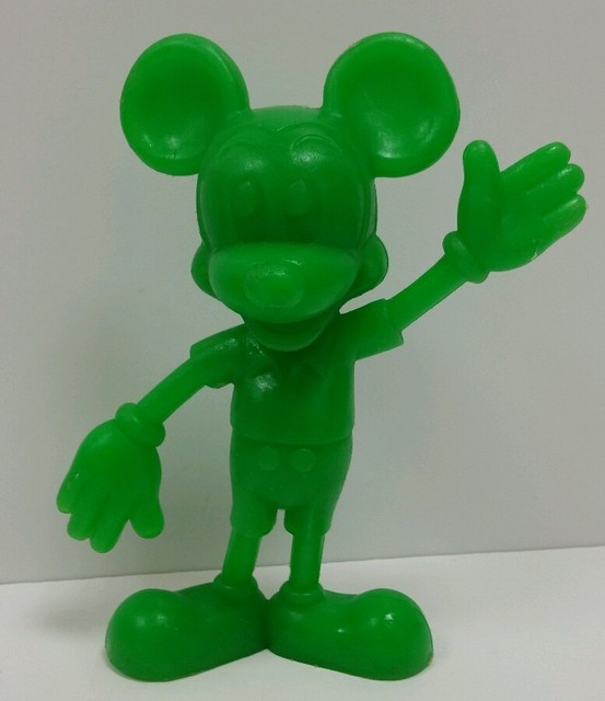 Vintage Louis Marx / Walt Disney 1971 Green Mickey Mouse 6" Plastic