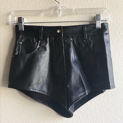 pleather booty shorts
