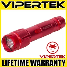 VIPERTEK Stun Gun VTS-T03 RED Metal Rechargeable LED Flashlight