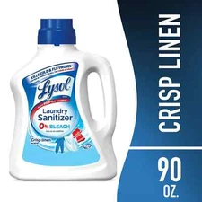 Lysol Laundry Sanitizer Crisp Linen, Eliminates Odors & Kills Bacteria, 90 oz ✅