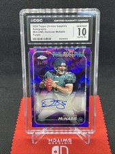 2024 Topps Chrome Sapphire Edition Auto Donovan McNabb #BA-DMC Purple /10