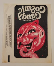 1970's COSMIC CANDY Sizzling Candy IRON-ON TRANSFER PATCH / Wrapper Fire Ball
